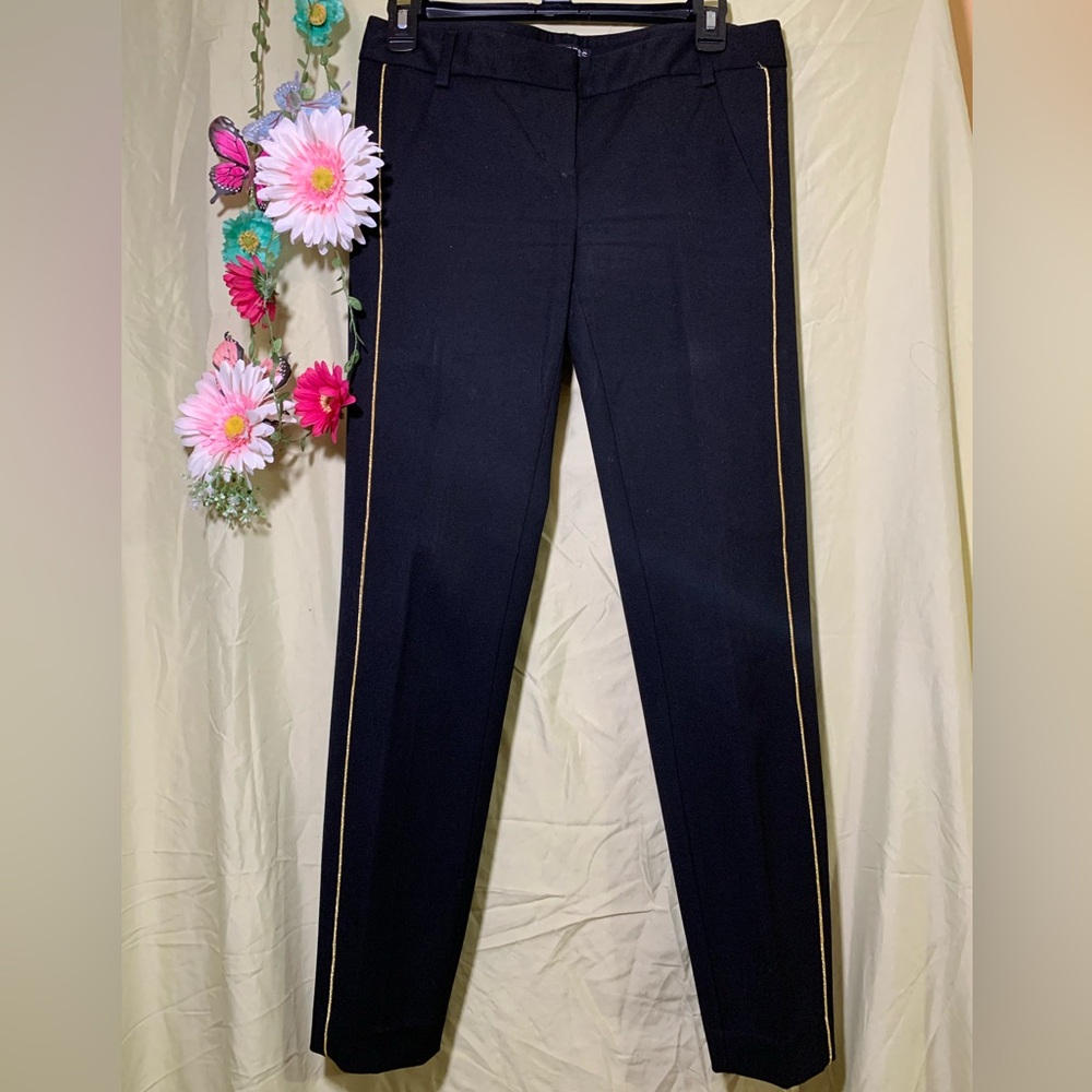 Express Black and Gold Straight Leg Pants